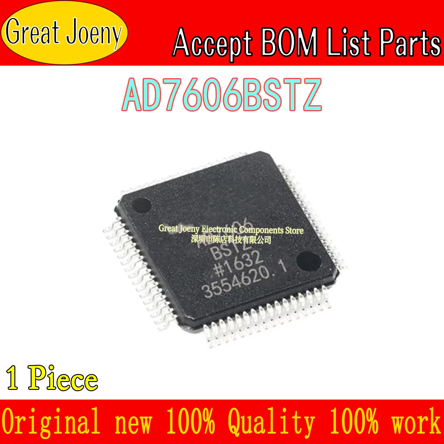 100% New Original AD7606 AD7606BSTZ IC Chipset LQFP-64