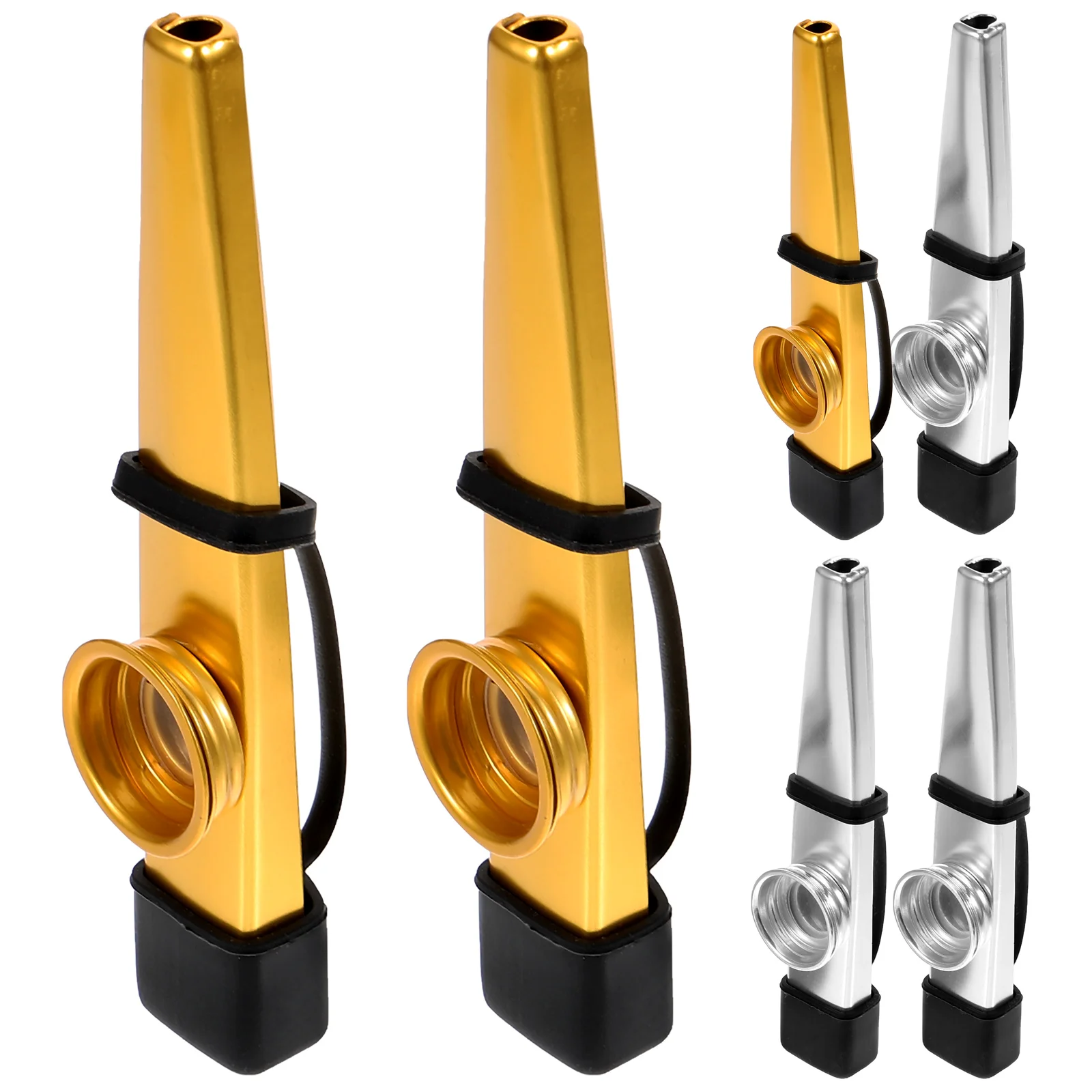 

6 Pcs Metal Kazoo Instrument Dust Proof Kids Musical Beginner Small Size Color For Practice Performance Kazoos Bulk