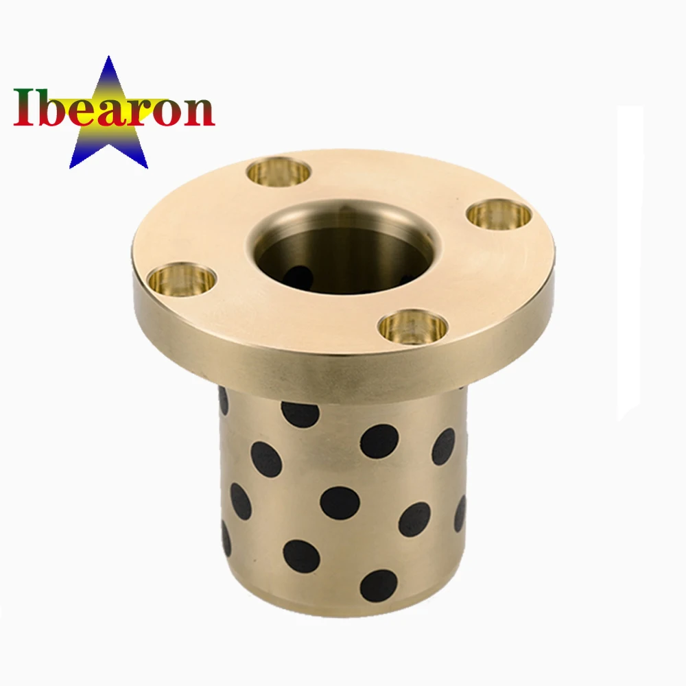 

1PCS LMF50 Round Flanged Linear Bearing Graphite Copper Sleeve Self-lubricating Oil Free Bushing 3D Printer Parts