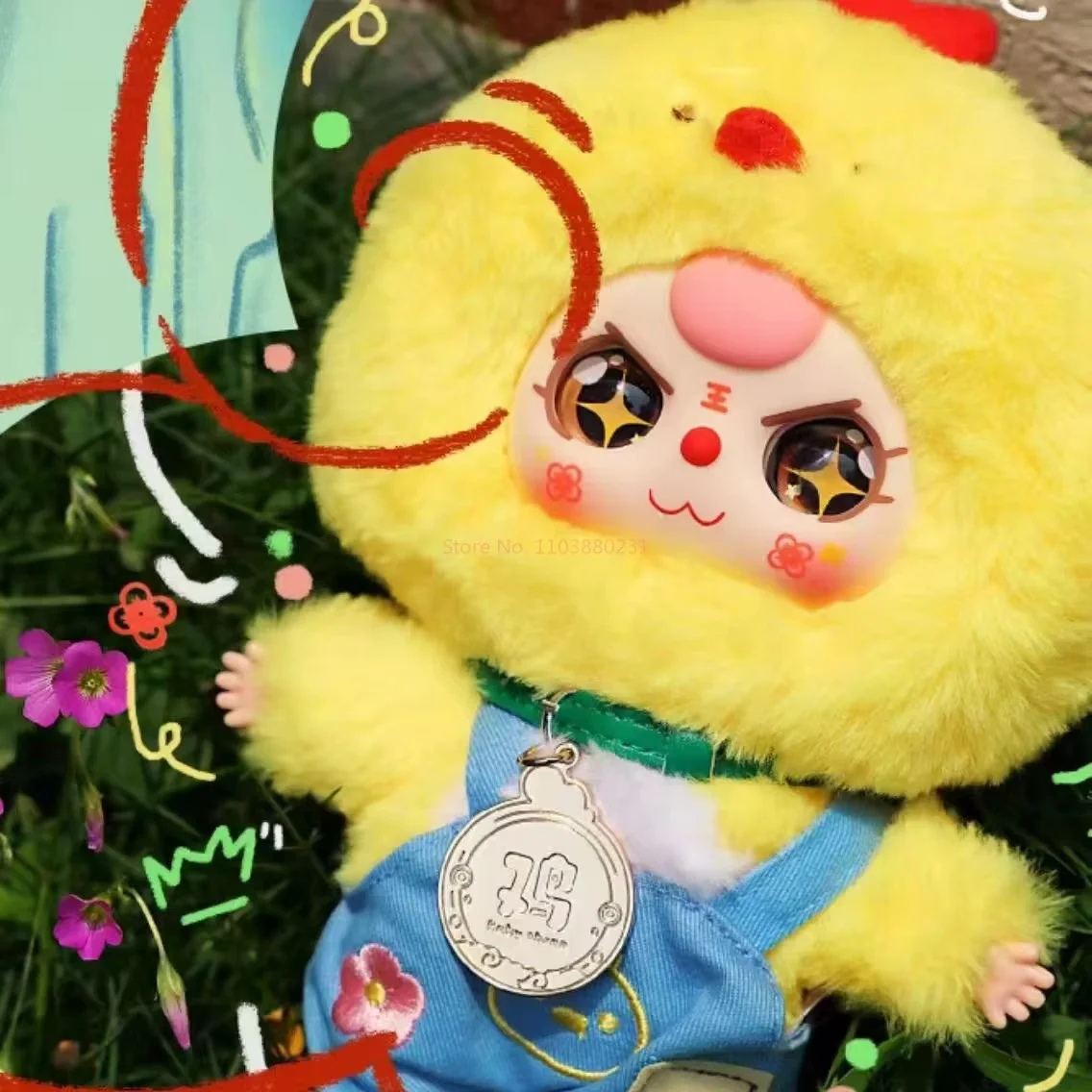 

new Baby Three v2 Chinese zodiac Series Blind Box Action Figure Toy Kawaii Dolls Mystery Box Children Birthday girl Gift
