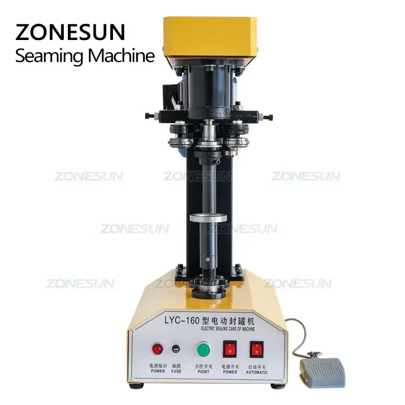 ZONESUN ZS-LYC160 دليل يمكن الخياط Canular السدادة مقاعد البدلاء الكهربائية الغذاء المشروبات البيرة القصدير آلة التعبئة