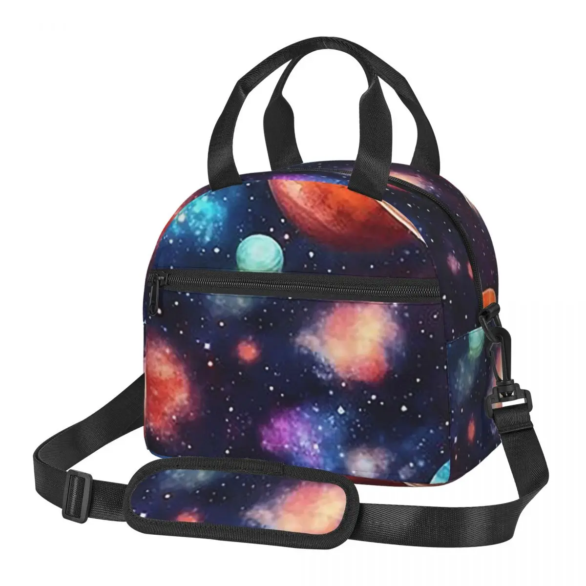 Solar System Space Planets Universe Lunch Bags Insulated Bento Box Resuable Lunch Tote Picnic Bags Cooler Bag for Woman School