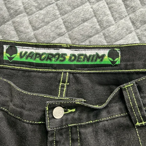 Imagen 2 del producto Vaqueros primavera y otoño pantalones holgados de pierna ancha europeos y americanos con patrón alienígena 2024 nueva tendencia de calle hip-hop para hombres