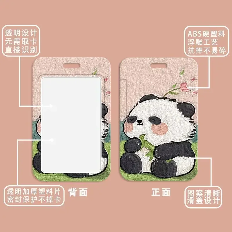 Simpatici porta carte Panda porta carte d\'identità per studenti custodie protettive per studenti Campus schede di accesso custodia protettiva