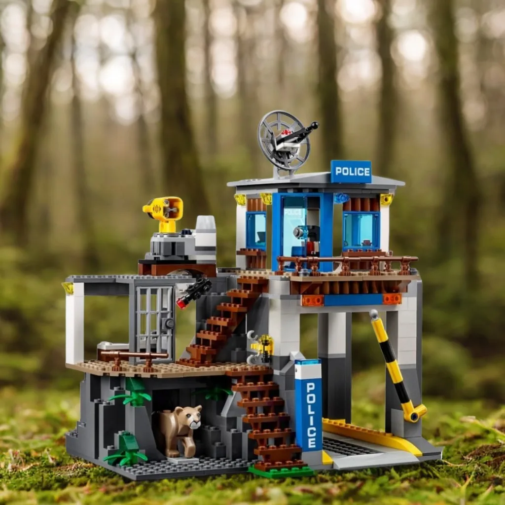 

Городская полиция, штаб-квартира, вид на улицу, moc, строительный блок, кирпичная модель, игрушка в подарок на Рождество, 663 шт.