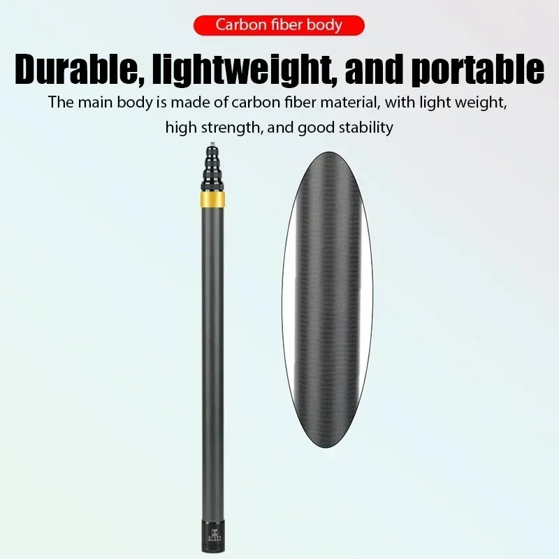 Carbon Fiber Invisible Extended Edition Selfie Stick Stand For Insta360 X3 GO3 Action 4 300CM For DJI GoPro Camera Selfie Sticks image 3