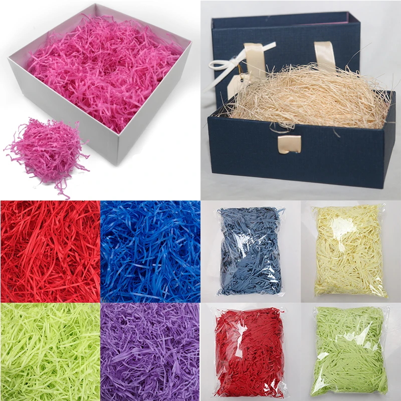 100g Shredded Crinkle Lafite Paper Raffia DIY Wedding Party Candy Friend gift items Box Filler Packaging Holiday Home Decoration