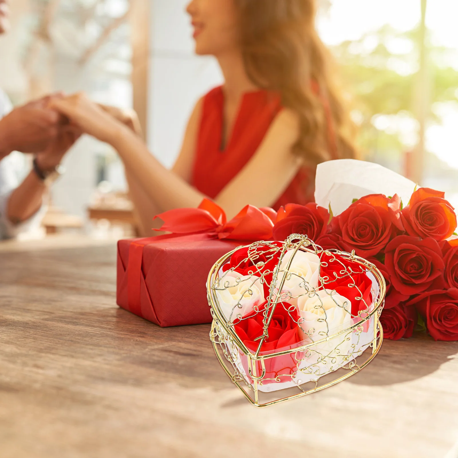 

2 коробки мыла в форме сердца, декоративное мыло с цветком розы, романтический подарок на День святого Валентина, День матери, годовщина свадьбы