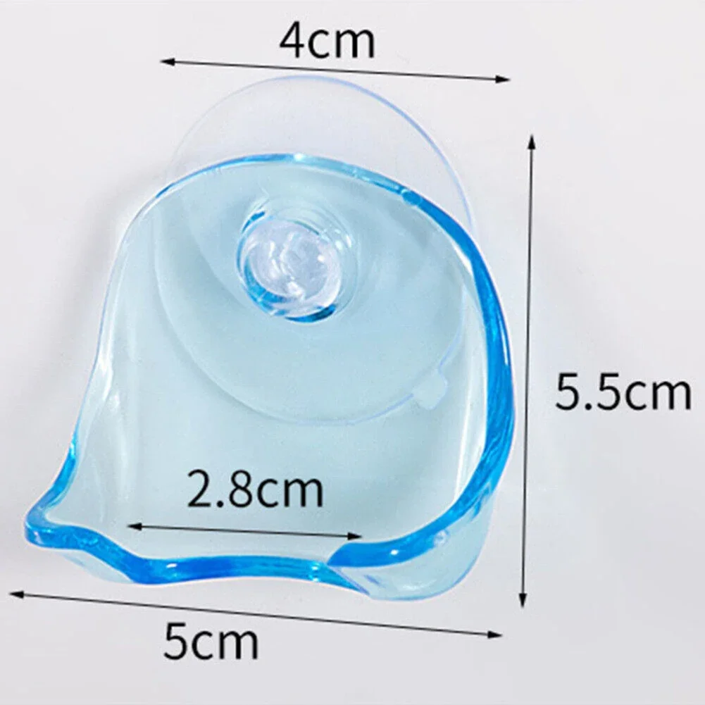 Plastic Shaver Holder Washroom Wall Sucker Suction Cup Hook Bathroom Shaver Hanging Rack Clear Storage Shelf