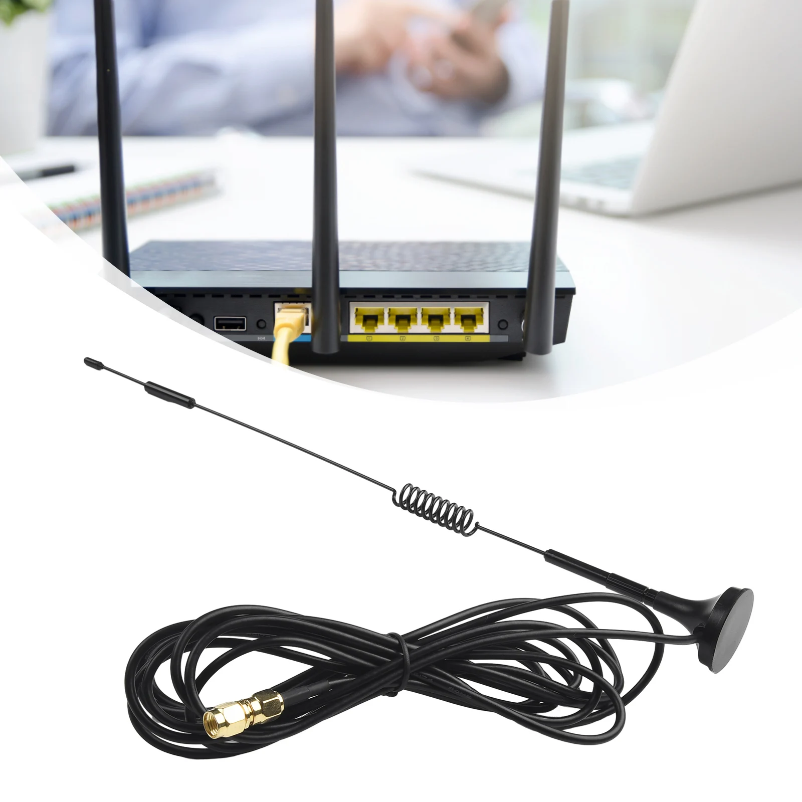 868 / 915 MHz For SMA Male Antenna 5.8dBi Gain with 3 Meter Cable and Mounting Bracket Designed for LoRa Miner Devices
