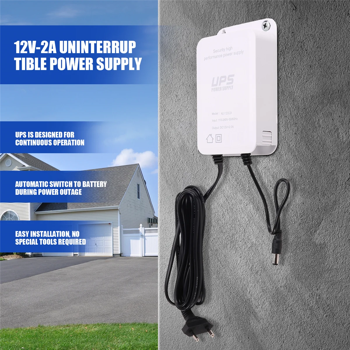 無停電電源装置 12V-2A 無停電電源装置 UPS バッテリーバックアップインターフェイス、セキュリティ