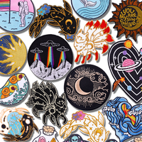 5PCS Whale Fox Embroidery Patches DIY Cartoon Planet/UFO Patch Iron On  Patches For Clothing Moon Sun Waves Patch Jackets DIY