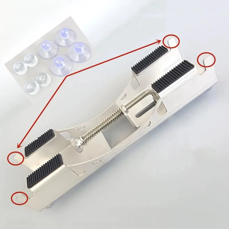 Adjustable 304 Stainless Steel Sharpening Stone Holder Self-Locking Whetstone Base Universal Design for Desktop And Sink
