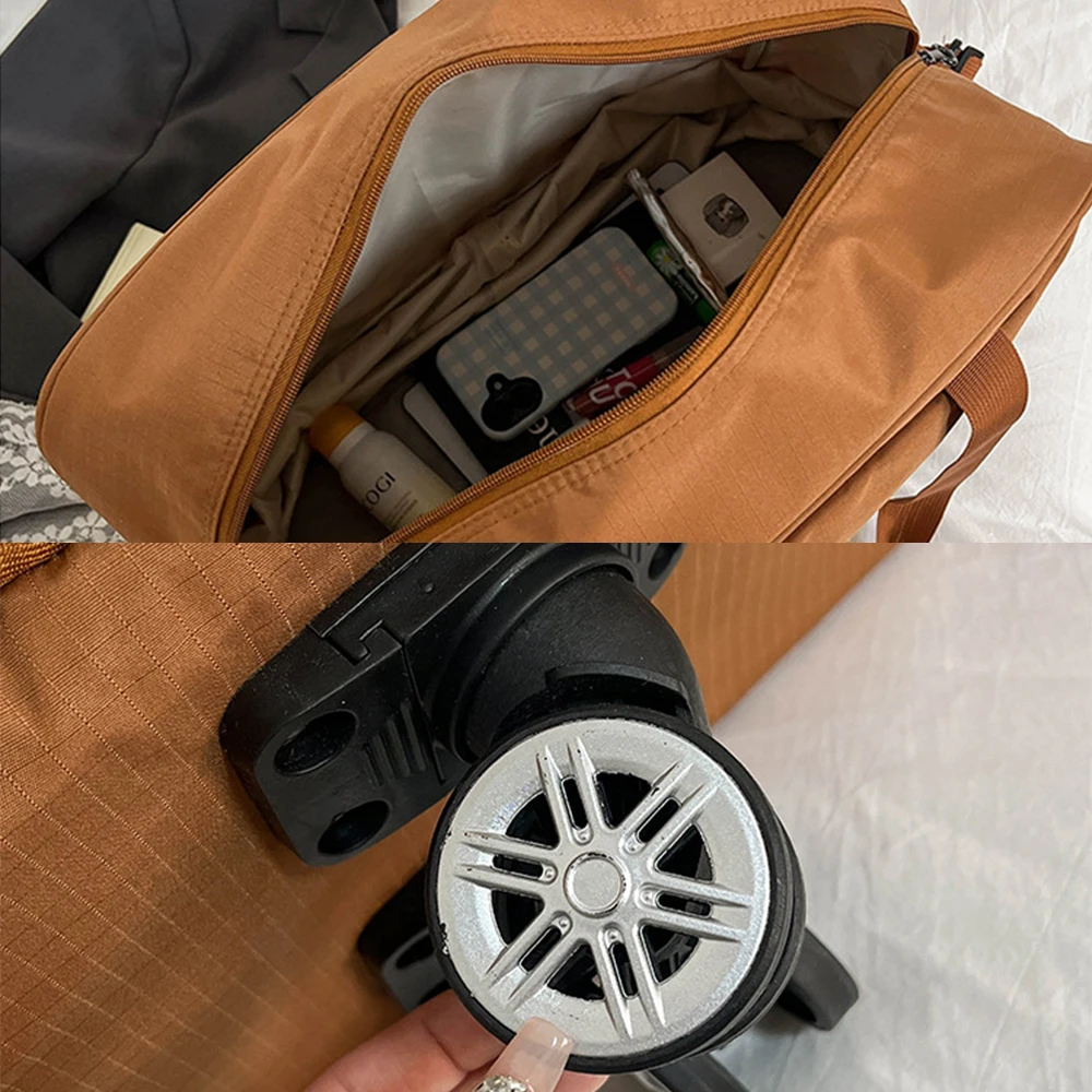 Large Capacity Carry On Luggage with Spinner Wheels Expandable Spinner Duffel Bag Travel Bag for Weekend Business Trip Suitcase