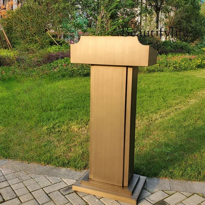 

High-end sales department Welcome reception desk Customized hotel lobby Meeting room Lecture desk Metal printing
