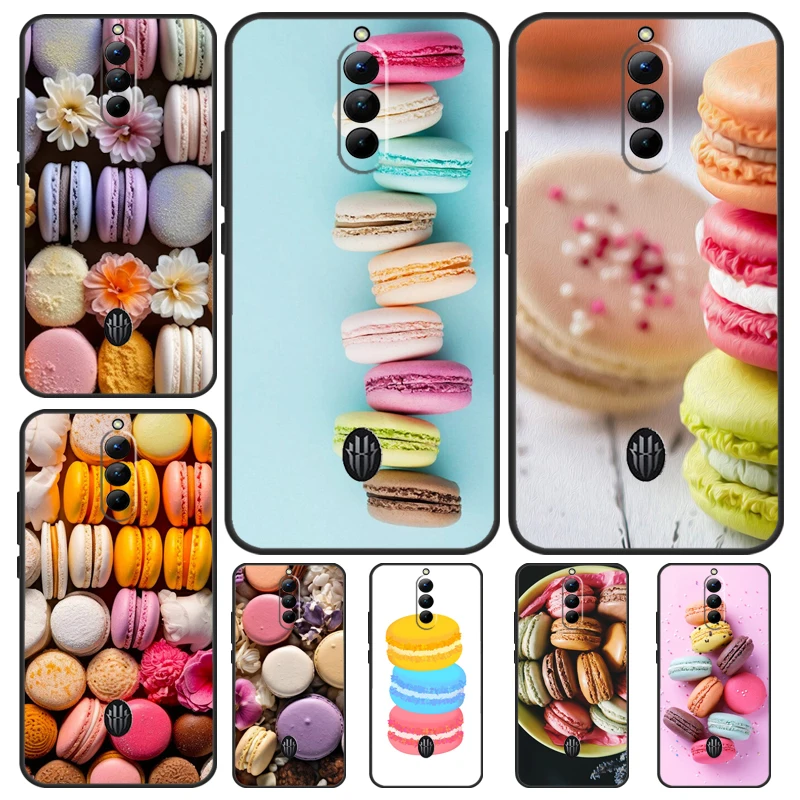 Dessert ice Cream Macaron Food Case For Nubia Red Magic 8 8S Pro Plus 6 7 8 Pro 6S 7S Pro 6R 5S 5G Soft Protection Capa