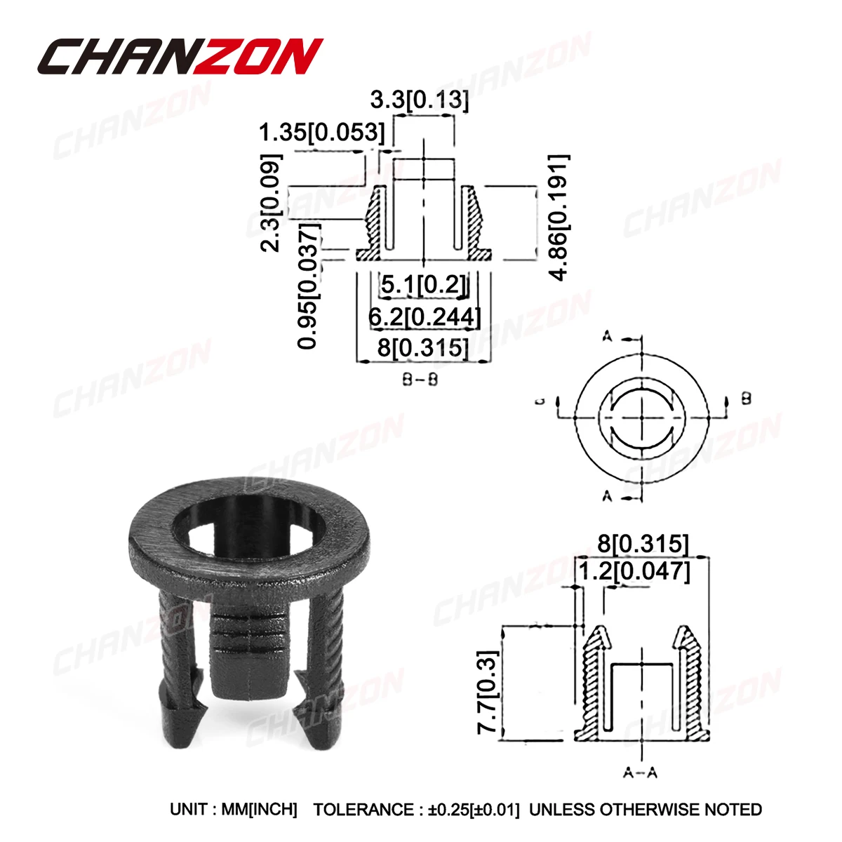 5mm LED Holder Socket Clip Bezel Light Emitting Diode Lamp Base Cover Plastic Display Mount Panel Blub Wire Prewired Cup Case