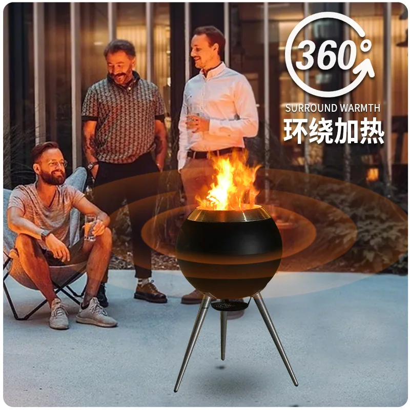 Courtyard Fire Pit Outdoor Garden Wood-Burning Grill Pellet Fire Rack Smoke-Free and Low-Smoke