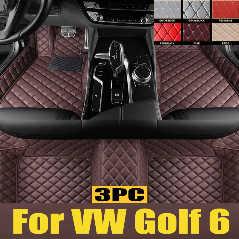 

Custom TPE Car Floor Mats For VW Golf 6 2010 2011 2012 2013 Waterproof Auto trunk mat Interior Carpet