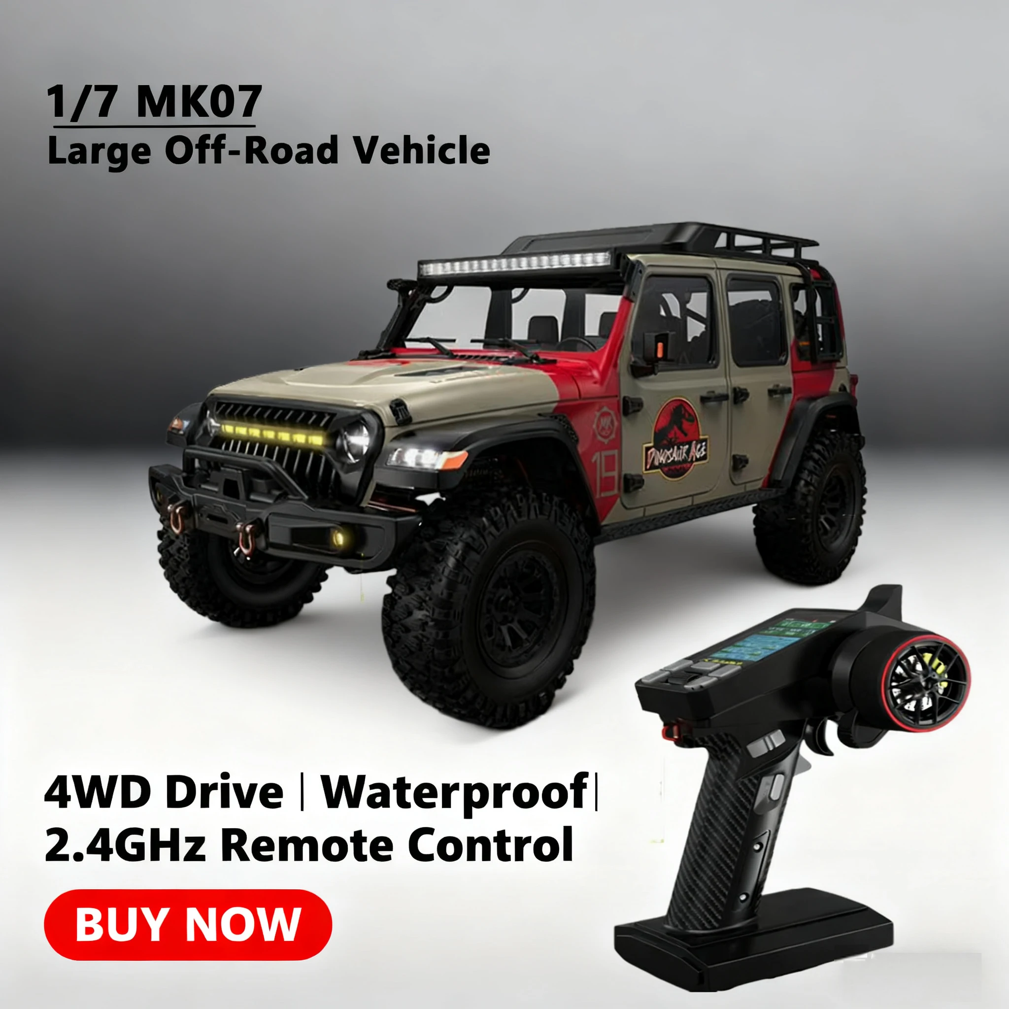 MK07 1/7 coche teledirigido de escalada todoterreno grande cepillado/modelo sin escobillas coche teledirigido cambio de dos velocidades bloqueo diferencial vehículo eléctrico teledirigido de juguete