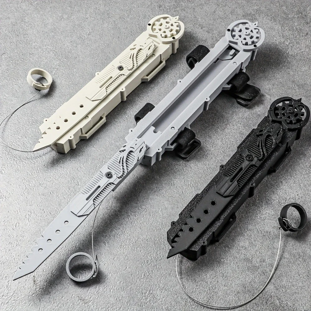 3D Rotating Control Upgraded Sleeve Sword Role-Playing Game Accessory Halloween Cosplay Party Killer Assassin Weapon Props