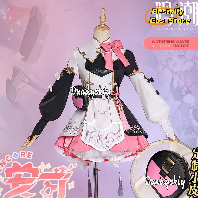 Game Wuthering Waves Encore Cosplay Costume jiakei Lolita Dress Uniform Wig Jewelry Parts Suit Anime Halloween PartyRole-playing