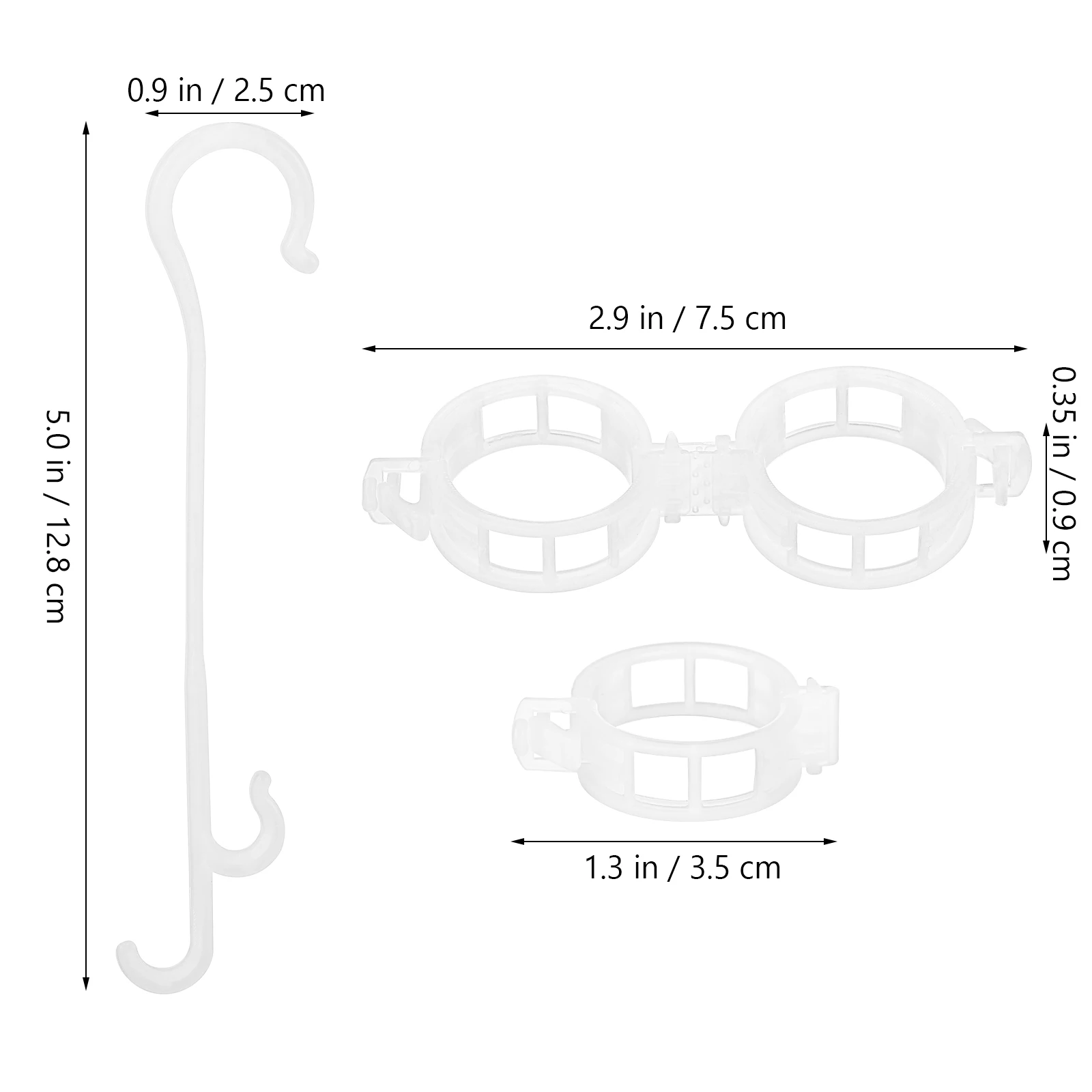 

200 Pcs Tie Vine Clip for Tomato Branches Support Clips Garden Stem Hooks Netting Plastic Trellis Plants