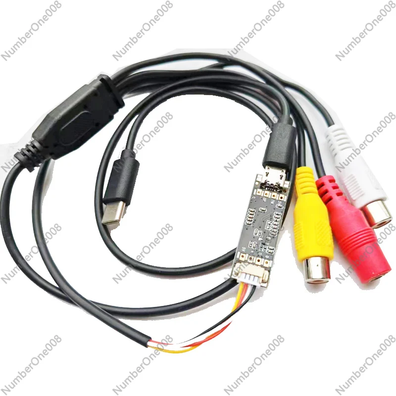 Detect Car Cvbs Analog Camera To OTG Mobile Phone Computer Display Conversion Module VCD-USB Capture Card