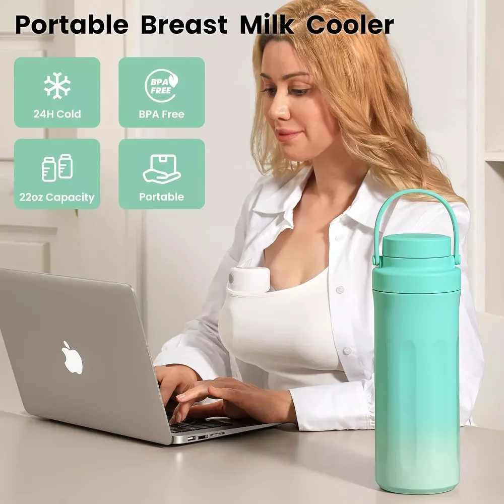 

300ml Portable Breast Milk Cooler Cooling 24 Hours Ice-Free Cooling Breast-milk Storage Bottles Travel Breastmilk Storage Box
