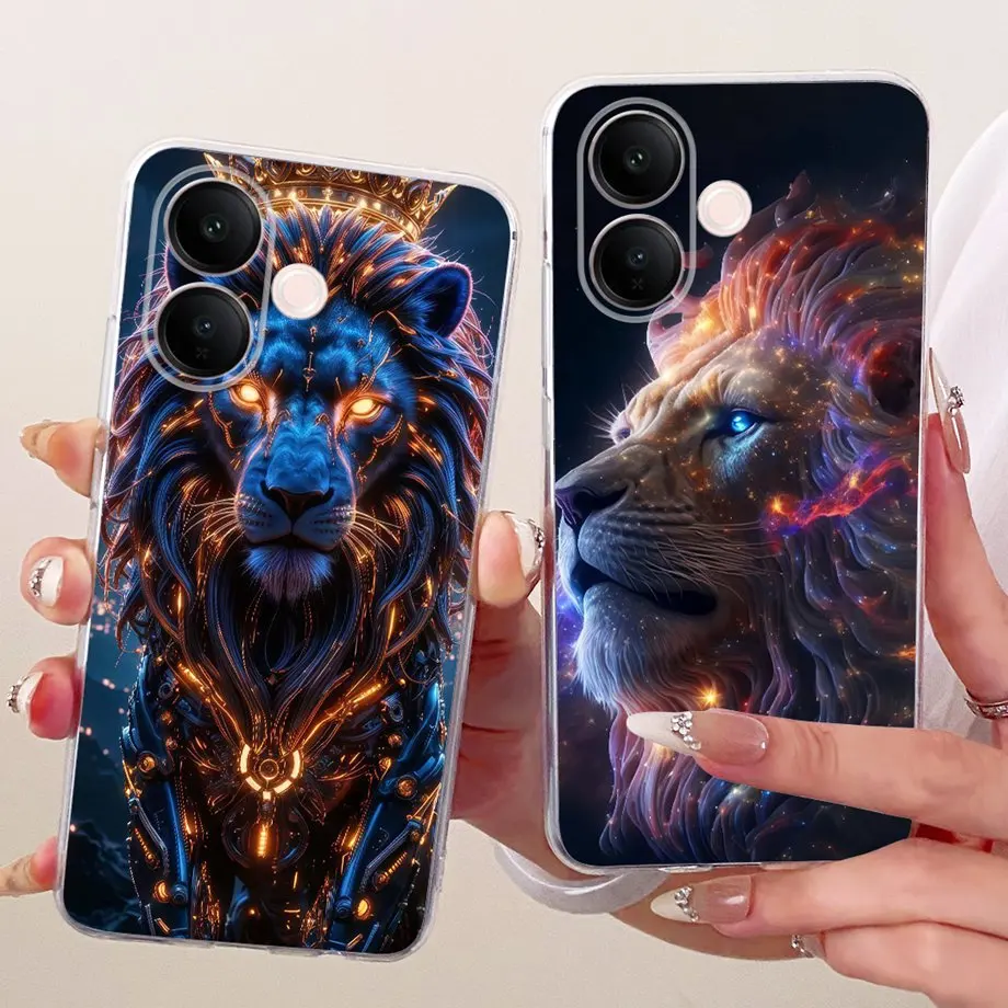 حافظة لهاتف فيفو T4 برو فيفو V60 V60Lite Fusion Funda غطاء ممتص للصدمات شفاف من السيليكون الناعم