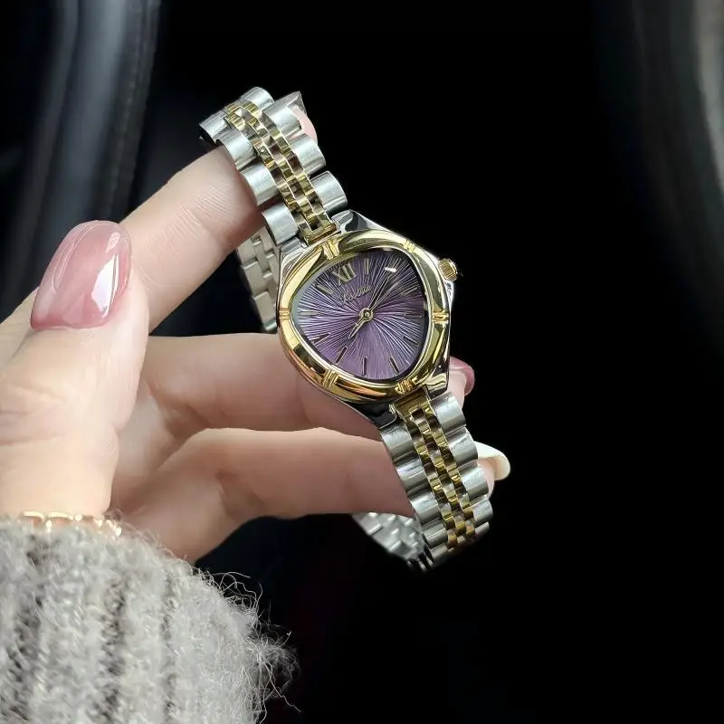 

Fashion Heart-shaped Quartz Watch for Women Stainless Steel Strap 3ATM Waterproof Vintage Wristwatch Ladies Bracelet Gift