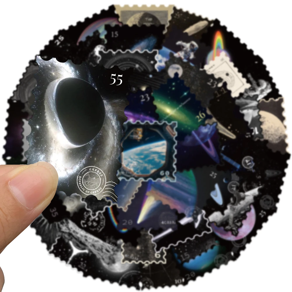 50 Stuks Esthetische Mysterieuze Universum Planeet Stickers Waterfles Stickers Laptop Bagage Notebook Telefoon Waterdichte Vinyl Stickers