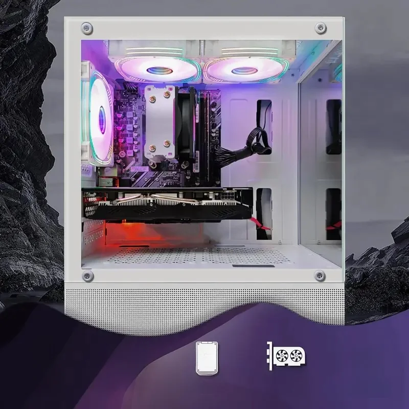 Gaming PC Computer Desktop, AMD Athlon 3000G 3.5G, Radeon RX 580 16G GDDR5, 16G DDR4, 1T SSD, 600M WiFi, BT 5.0