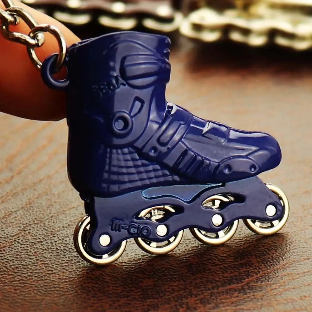 Party Gift Roller Skate Keyring Bag Holder Car Key Ring Single row skating Skating Pendant Key Chain Skate Key Chain