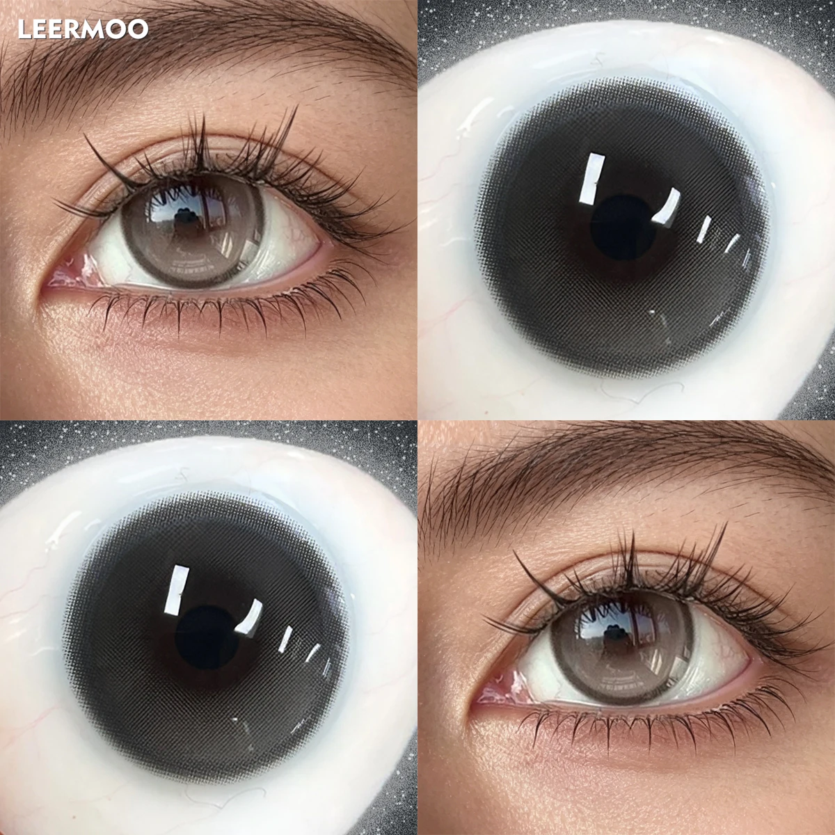 VISUASHOW Farbige Kontaktlinsen 14,5mm Halbjährlich Schmetterling Blau Cos-Linsen 1 Paar Anime Cosplay Natürliche Augen Kosmetische Kontaktlinsen – Detail 10