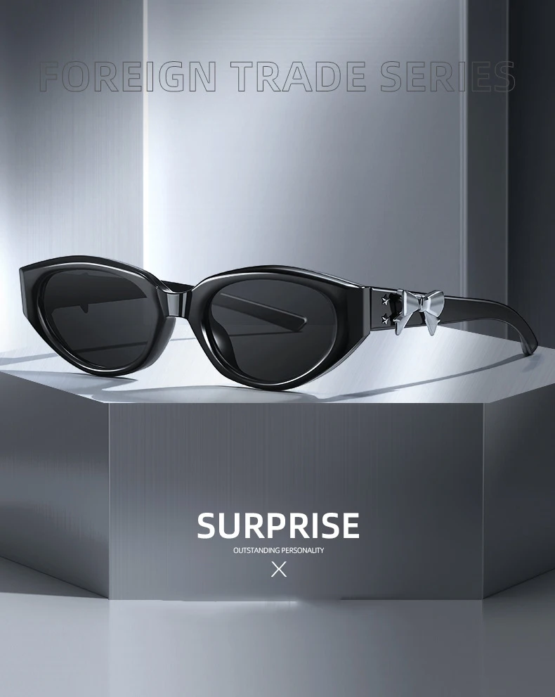 Mode Cat Eye Sonnenbrille Frauen Hohe Qualität UV400 Sonnenbrille Retro Brillen Bogen Verschönerung Oculos Marke Designer Sonnenbrille – Detail 1