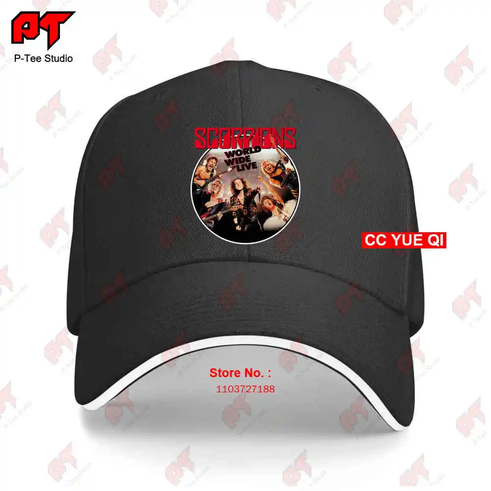 Scorpions World Wide Live Black Band Concert Baseball Caps Truck Cap 0HLU