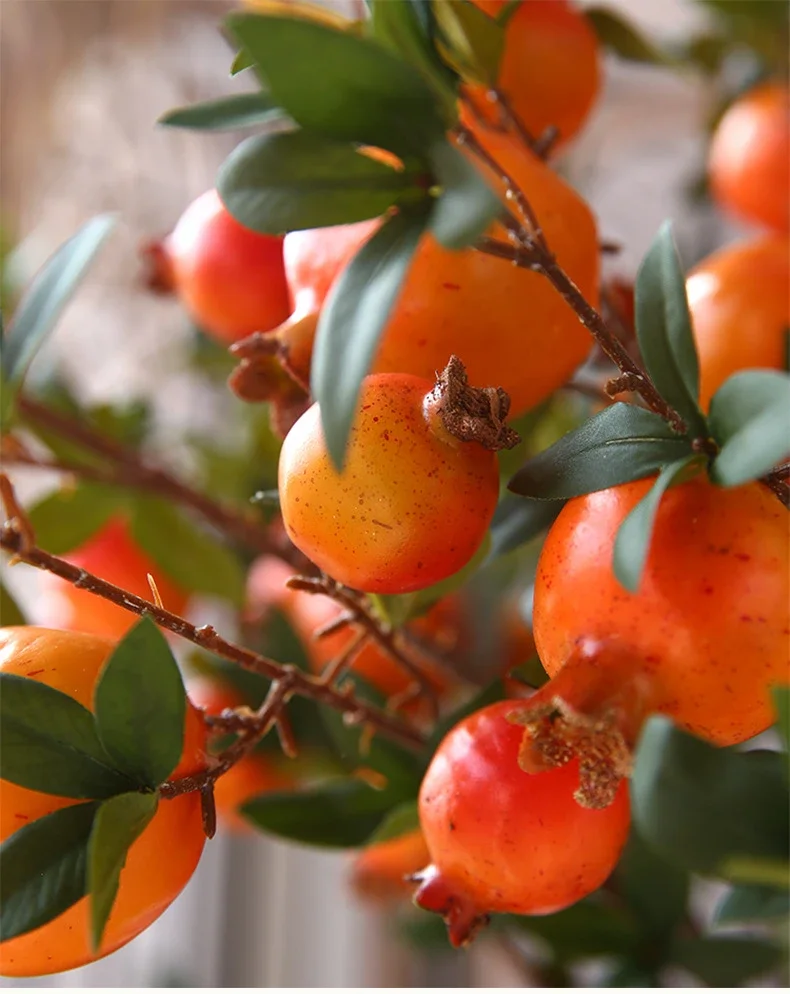 Simulierte Früchte, künstliche Granatapfelfrucht, Heimdekoration, Fotografie-Requisiten, simulierte Pflanzen, Herbstdekoration – Detail 8