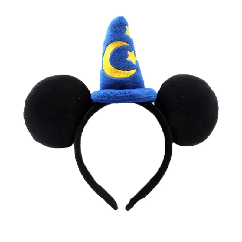 Mickey Mouse Ear Headhand Cartoon Embroidery Magic Hat Headband Starmoon Cap Headband for Show MOE Santa Hat Girls Headwear