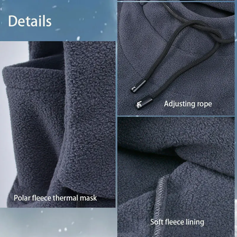 Fashion Polar Fleece Women Men Balaclava Winter Hat Beanies Warmer Windproof Full Face Ski Mask Caps Men Bonnets Scarves
