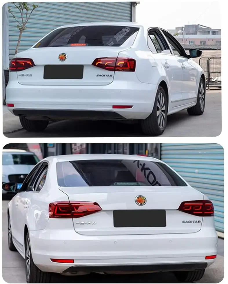 LED Tail Lights For VW Volkswagen Jetta 2015 2016 2017 2018 Sequential Indicator Rear Lamps Assembly Full LED