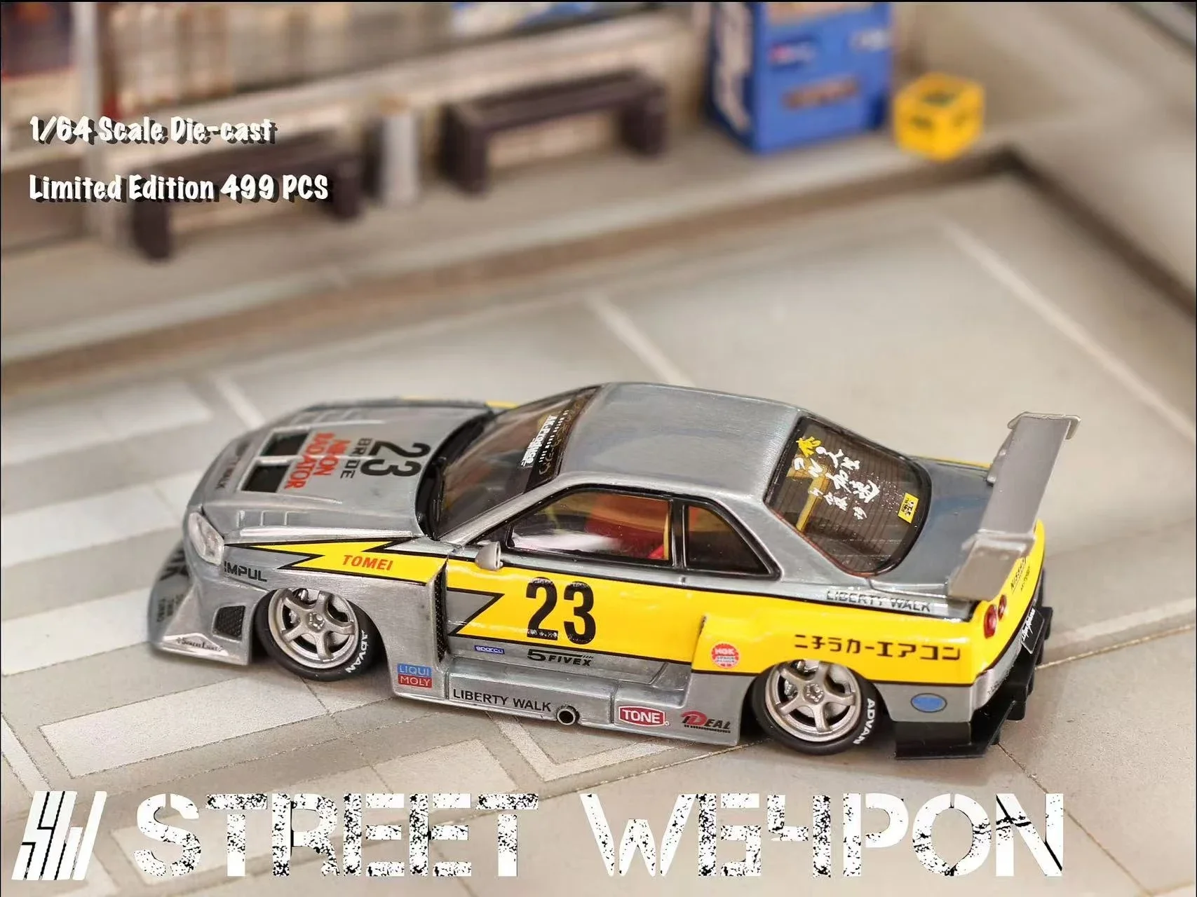 Modelo de Coche Diecast R34 Raw SW 1:64 – La Mejor Opción para Coleccionistas de Skyline R34