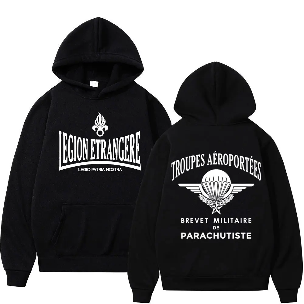 

Frence Foreign Legion Paratrooper 2 Rep Print Hoodie Men's Fashion Vintage Sweatshirts Oversized High Quality Fleece Pullovers