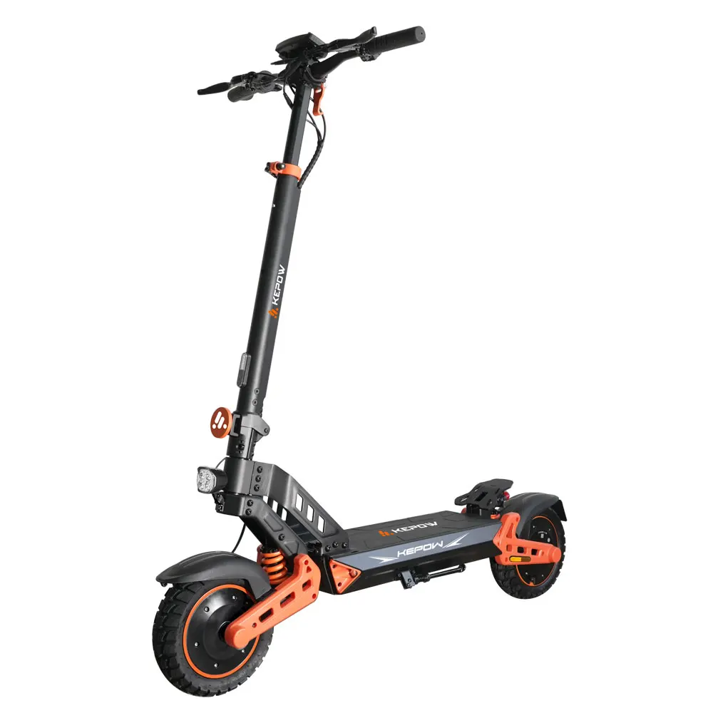 KEPOW ST2 Pro Elektrische Scooter 1000W*2 Dubbele Motor 60km/u Snelheid 52V 20.8AH Batterij 40-60KM Lange Actieradius 10" Off-Road Band APP Opvouwbaar Dubbele Vering Volwassen E-scooter