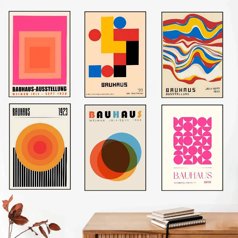 Abstract Bauhaus Geometry Poster Canvas Paintings Posters & Prints Home Bedroom Living Room Decor