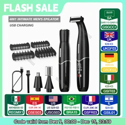 Intimate Areas Haircut Precision Shaver Men Bikini Line Sensitive Razor Balls Eggs Pubic Hair Shaving Trimmer Face Beard Clipper