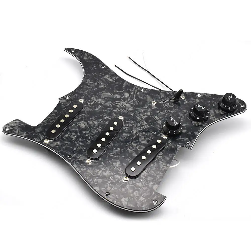 لفائف واحدة SSS التقاطات الغيتار الكهربائي بيكجوارد محملة مسبقا 11 حفرة الأحمر/الأبيض اللؤلؤ الأبيض لاقط الغيتار للاختيار #3