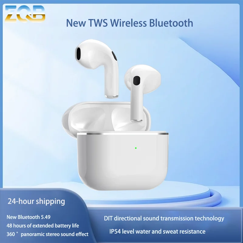 

ZQB A6 TWS Original 5.3 Sport Earbuds Stereo Sound in-ear ouch Control type headphones noise reduction Sport Headset with microp