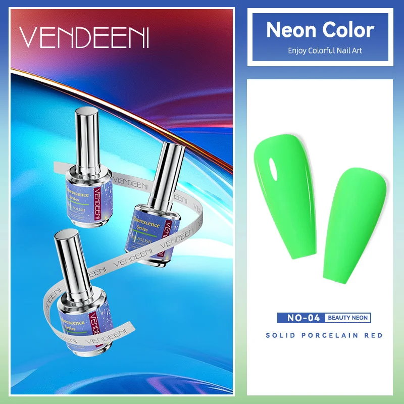 Vendeeni Neon 30Colors Gel Nail Polish Collection Free Top Base Coat High Quality Pigment Salon Professional Gel Polish Set