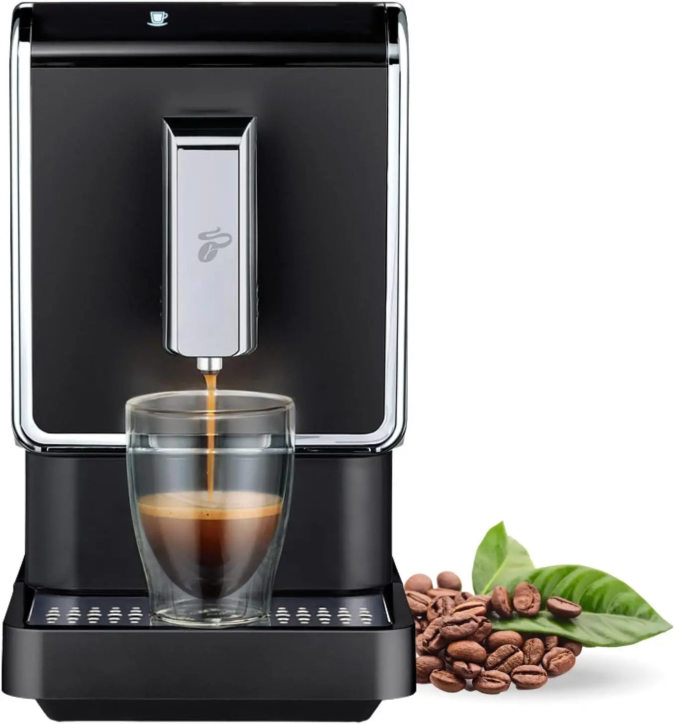 Automatic Espresso & Coffee Machine with Built-in Grinder, No Coffee Pods Needed, Black